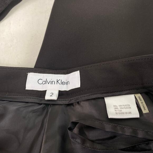 Calvin Klein Chocolate Brown Structured Blazer Pantsuit Sz 2 - Picture 6 of 13